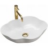 Rea Pearl umývadlo 51.5x37.5 cm pultové umývadlo biela REA-U0265