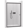 CERANO - Sprchové posuvné dvere Varone POINT Ľ/P - 6 mm - čierna matná, transparentné sklo - 160x195 cm CER-8050BD7560