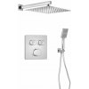Sapho SMART SELECT podomietková termostatická sprchová súprava, 2 výstupy, vystúpenie, chróm RP042-01