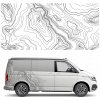 NÁLEPKY na Auto Karavan Línie Mapa Vrstevnice Izolínie Izarytmy 95x200