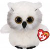 TY Beanie Boos Maskot - Sova Austin 15 cm Biely