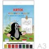 Omaľovánky A3 Akim plagátové /6ks/ - Krtko s vodovými farbami