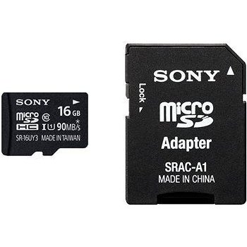 Sony microSDHC 16GB UHS-I U1 + adapter SR16UYA