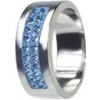 Prsten RSSW01 light sapphire s krystaly Swarovski Elements