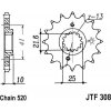 JT Sprockets JTF 308-14RB