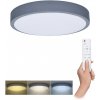Solight LED osvetlenie s diaľkovým ovládačom Grey, 48W, 3360lm, 38cm, zmena chromatickosti, stmievateľné