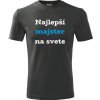 Grafitové tričko najlepší majster na svete - darčeky pre pána majstra XL