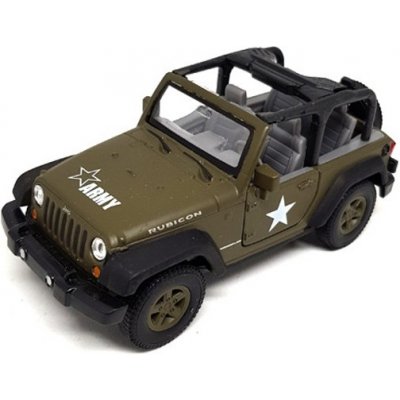Welly Jeep Wrangler Rubicon Convertible Army 1:34-39