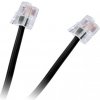 Cabletech TEL0033A-2 telefónny, 6P4C konektor - 6P4C konektor, 2m, černý