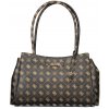 Elegantná Dámska Kabelka Carrie Logo GUESS JEANS 43x27x10 cm Hnedá Farba: hnedá, Veľkosť: 43.0X27.0X10.0