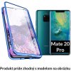 Luxria Double Glass Magnetic - Modre presklené magnetické púzdro pre Huawei pre Huawei: Mate 20 Pro