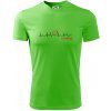 Moje srdce bije pre Bowling - Pánske tričko Fantasy športové - M ( Apple Green )