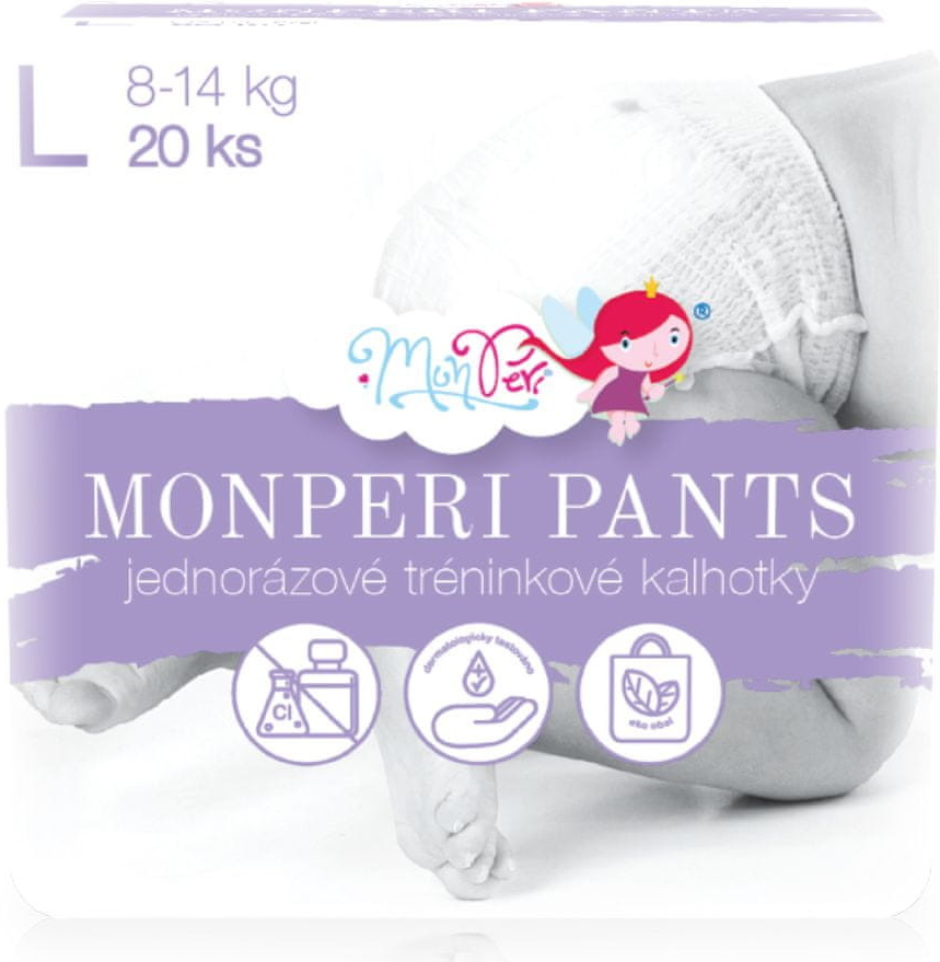 MONPERI 8-14 kg nohavičky Pants L 20 ks