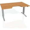 Hobis Pracovný stôl Motion Ergo, ZO, 3S, 140x61-128,x90 cm, jelša/sivá