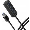 AXAGON HUE-M1AL 4x USB 3.2 Gen 1 MINI hub, metal, 1.2m USB-A cable