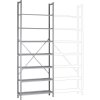 Manuflex RA3171.9006 Zásuvný kancelársky regál so 7 policami z práškovej ocele, VxŠxH = 2600 x 960 x 300 mm, (š x v x h) 1250 x 3000 x 700 mm, oceľová podlaha; RA3171.9006