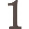 PSG 64.121 - plastová 3D číslica 1, číslo na dom, výška 180 mm, hnedá