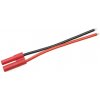 GForce Konektor zlacený 4.0mm samice s kabelem 14AWG 10cm (GF-1062-003)