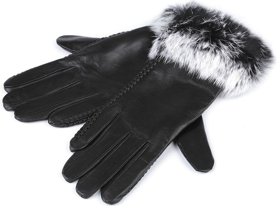 Dámske kožené rukavice so zajačou kožušinou čierna od 18,92 € - Heureka.sk