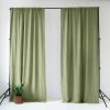 Svetlozelený ľanový záves 140x170 cm Sage – Linen Tales