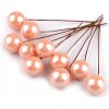 Dekoračná gulička s drôtom 15 mm - lososová