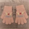 Bow detské zateplené ružové rukavice