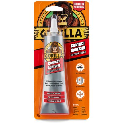 GORILLA CONTACT ADHESIVE CLEAR KRIŠTÁĽOVO ČÍRE UNIVERZÁLNE KONTAKTNÉ LEPIDLO 75 g