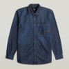 G-Star Raw košele s dlhým rukávom regular 1 vrecko SHIRT LS modrá