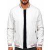Biela pánska prechodná bomber bunda Bolf 7147