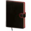 Denný diár A5 Flip čierno/červený, 2026