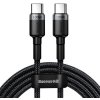 Baseus CATKLF-ALG1 Cafule Nylon USB Typ C Power Delivery 2.0 100W 20V 5A, 2M, šedý