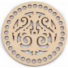 Veko na pletenie / háčkovanie mandala Ø15 cm - prírodný sv.