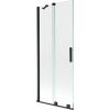 MEXEN/S - Velar Dvojkrídlová posuvná vaňová zástena 85 x 150, transparent, čierna 896-085-000-01-70