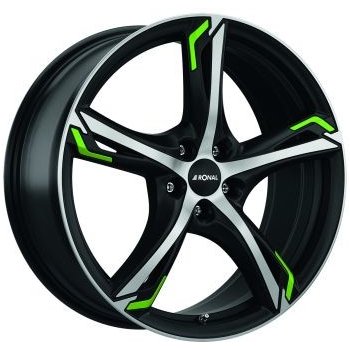 RONAL R62 7,5x18 5x114,3 ET40 black green rim