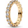 PANDORA pozlátený eternity prsteň Trblietavý rad 160050C01