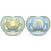 Avent Philips šidítko Ultra air Obrázek duha 2ks zelená