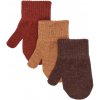 Mikk-Line DETSKÉ RUKAVICE PALČIAKY S VLNOU 3-BALENIE MIKK-LINE MAGIC FRENCH ROAST