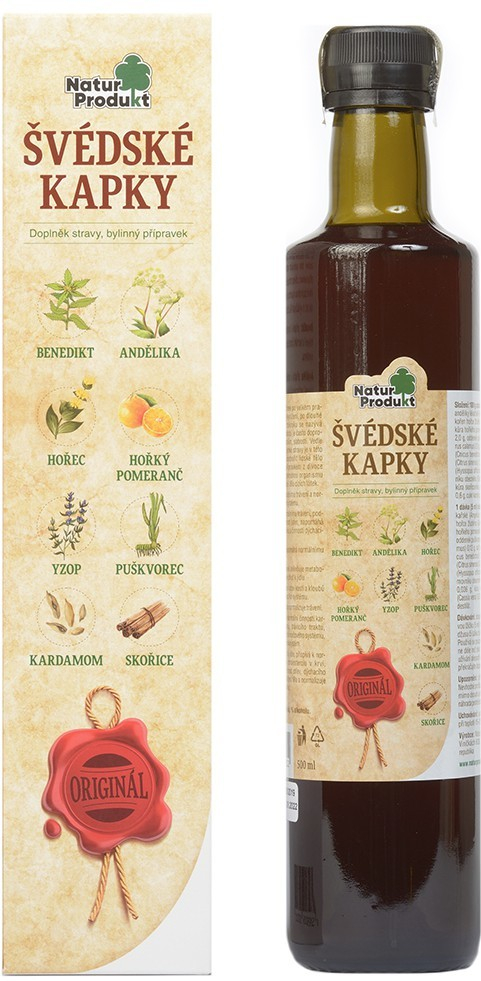 Naturprodukt Švédske kvapky 500 ml