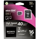 Pamäťová karta Sony microSDHC 16GB UHS-I U1 + adapter SR16UYA