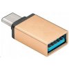 Adaptér PREMIUMCORD USB 3.1 C/male - USB 3.0 A/samica, zlatá, OTG kur31-07 PremiumCord