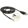 Delock USB kábel USB 2.0 USB-A zástrčka, zástrčka na dosku 5-pólová 1.50 m čierna 95986; 95986