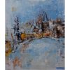 Zimná Praha - Akad. mal. Igor Navrotskyi, originálny, ručne maľovaný obraz L (do veľkosti 95x95cm) Viac farieb