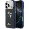 Guess IML 4G Script Metal Logo zadný kryt pre iPhone 17 Pro Blue