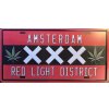 Ceduľa značka Amsterdam - red light district30,5cm x 15,5cm Plechová tabuľa