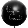 PartyDeco Balón jumbo Boy or Girl? Dievča 1 m