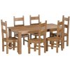 IDEA nábytok Jedálenský stôl 178x92 + 6 stoličiek EL DORADO dub antik