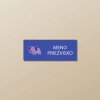 Nažehľovacie menovky na oblečenie (Kopírovat) - 1ks, Obdĺžnik 4,4 × 1,7 cm, Slon, Modrá