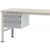 Manuflex ZB4513.9006 Spodná konštrukcia domu, stacionárne, využiteľná výška 300 mm s 2 zásuvkami. Pre hĺbku stola 1000 mm; ZB4513.9006