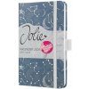 Diár, A6, týždenný, 2025, tvrdá obálka, SIGEL Jolie, Cosmic Fantasy Blue