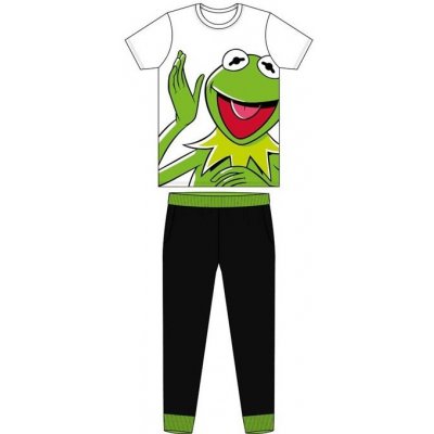 Kermit pánské pyžamo kr.rukáv bílo černé